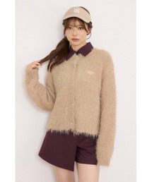 【RIENDA GOLF】ラメシャギーカーデトップス 秋服　冬服