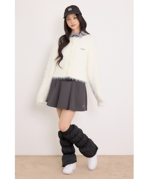 RIENDA GOLF(リエンダゴルフ)の「【RIENDA GOLF】ラメシャギーカーデトップス 秋服 冬服(カーディガン/ボレロ・レディース・ホワイト/ライトグリーン/ベージュ・FREE)」の4枚目の写真