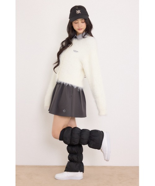 RIENDA GOLF(リエンダゴルフ)の「【RIENDA GOLF】ラメシャギーカーデトップス 秋服 冬服(カーディガン/ボレロ・レディース・ホワイト/ライトグリーン/ベージュ・FREE)」の5枚目の写真