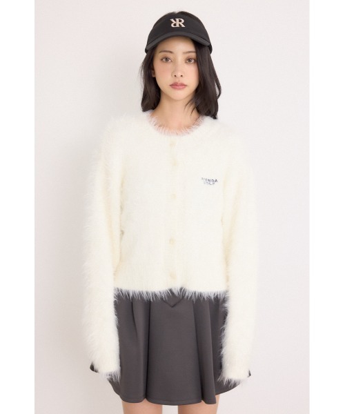 RIENDA GOLF(リエンダゴルフ)の「【RIENDA GOLF】ラメシャギーカーデトップス 秋服 冬服(カーディガン/ボレロ・レディース・ホワイト/ライトグリーン/ベージュ・FREE)」の9枚目の写真