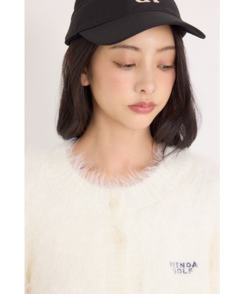 RIENDA GOLF(リエンダゴルフ)の「【RIENDA GOLF】ラメシャギーカーデトップス 秋服 冬服(カーディガン/ボレロ・レディース・ホワイト/ライトグリーン/ベージュ・FREE)」の12枚目の写真