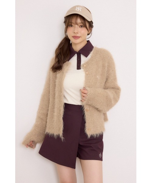 RIENDA GOLF(リエンダゴルフ)の「【RIENDA GOLF】ラメシャギーカーデトップス 秋服 冬服(カーディガン/ボレロ・レディース・ホワイト/ライトグリーン/ベージュ・FREE)」の21枚目の写真