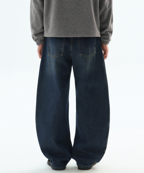 MUSINSA STANDARD（ムシンサスタンダード）の「裏起毛カーブデニムパンツ [ミディアムインディゴ]（デニムパンツ・メンズ・その他・29/28/32/33/30/31/34/36）」の6枚目の写真