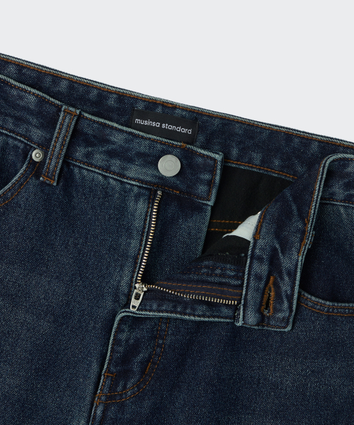 MUSINSA STANDARD（ムシンサスタンダード）の「裏起毛カーブデニムパンツ [ミディアムインディゴ]（デニムパンツ・メンズ・その他・29/28/32/33/30/31/34/36）」の5枚目の写真