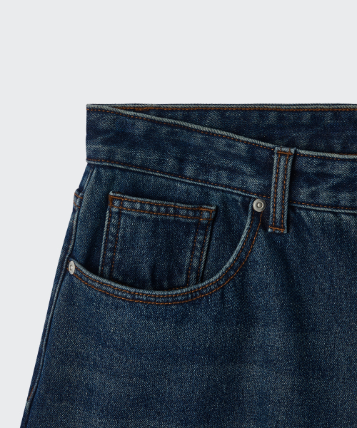MUSINSA STANDARD（ムシンサスタンダード）の「裏起毛カーブデニムパンツ [ミディアムインディゴ]（デニムパンツ・メンズ・その他・29/28/32/33/30/31/34/36）」の3枚目の写真