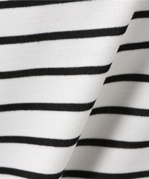 titivate（ティティベイト）の「ﾎﾞｰﾀﾞｰﾎﾞｰﾄﾈｯｸﾌﾟﾙｵｰﾊﾞｰ（Tシャツ/カットソー・レディース・グレー/ホワイト/ネイビー・FREE）」の9枚目の写真