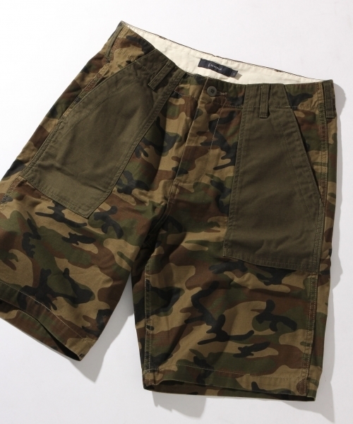 RAGEBLUE（レイジブルー）の「カモフラベーカーショーツ/722087（その他パンツ・メンズ・ベージュ/オリーブ/その他・MEDIUM/X-LARGE/LARGE）」の3枚目の写真