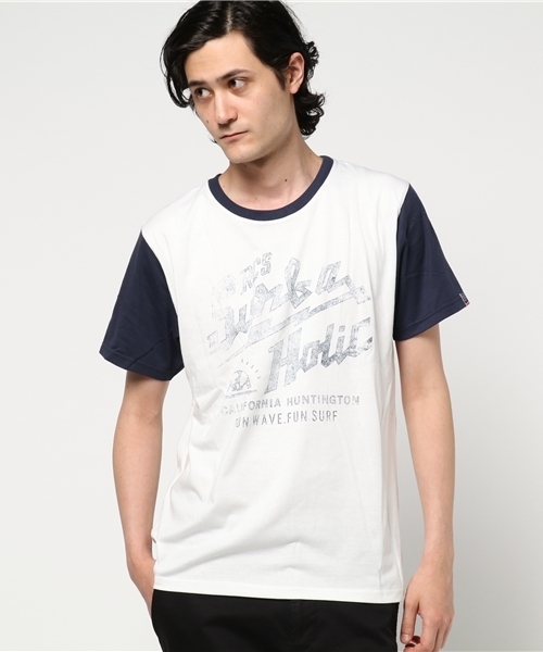RODEO CROWNS WIDE BOWL（ロデオクラウンズワイドボウル）の「SURFAHOLIC Tシャツ（Tシャツ/カットソー・メンズ・オフホワイト/トップグレー/イエロー系その他・LARGE/X-LARGE/MEDIUM）」の10枚目の写真