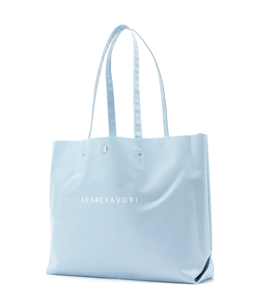 Mulet（ミューレ）の「Mulet シンプル ターポリン トートバッグ（ショルダーバッグ・レディース・サックスブルー/ホワイト/ネイビー・FREE）」の3枚目の写真