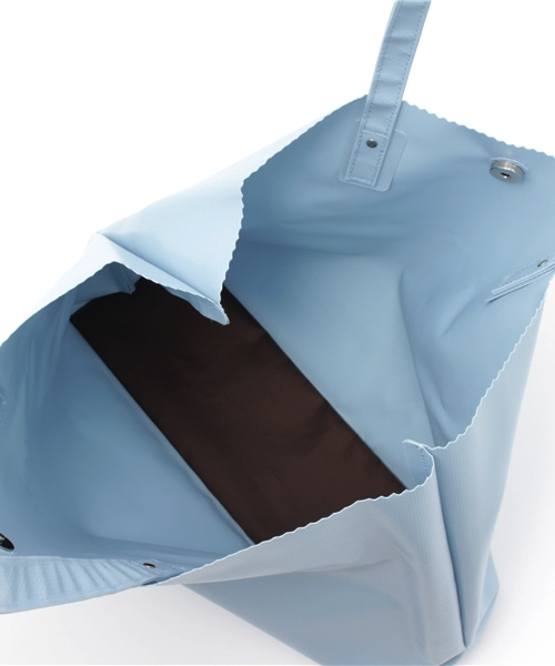 Mulet（ミューレ）の「Mulet シンプル ターポリン トートバッグ（ショルダーバッグ・レディース・サックスブルー/ホワイト/ネイビー・FREE）」の5枚目の写真