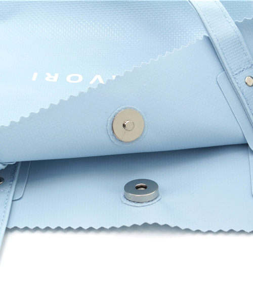 Mulet（ミューレ）の「Mulet シンプル ターポリン トートバッグ（ショルダーバッグ・レディース・サックスブルー/ホワイト/ネイビー・FREE）」の7枚目の写真