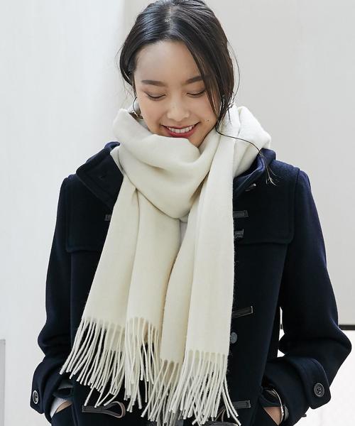 green label relaxing（グリーンレーベルリラクシング）の「CR ウールムジストール◆（ストール/ショール・レディース・ライトグレー/ダークグレー/ブラウン/ダークブラウン/レッド/ナチュラル/ライトピンク/ライトブルー/ネイビー・FREE）」の5枚目の写真