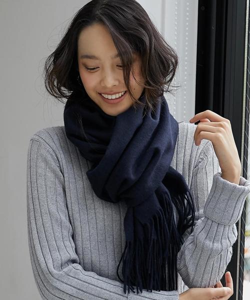 green label relaxing（グリーンレーベルリラクシング）の「CR ウールムジストール◆（ストール/ショール・レディース・ライトグレー/ダークグレー/ブラウン/ダークブラウン/レッド/ナチュラル/ライトピンク/ライトブルー/ネイビー・FREE）」の7枚目の写真