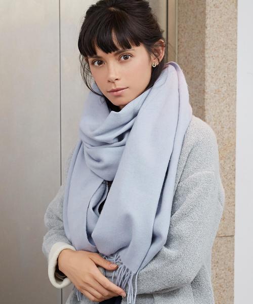 green label relaxing（グリーンレーベルリラクシング）の「CR ウールムジストール◆（ストール/ショール・レディース・ライトグレー/ダークグレー/ブラウン/ダークブラウン/レッド/ナチュラル/ライトピンク/ライトブルー/ネイビー・FREE）」の6枚目の写真