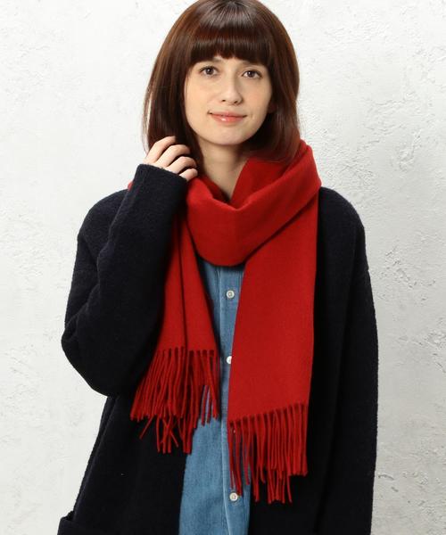 green label relaxing（グリーンレーベルリラクシング）の「CR ウールムジストール◆（ストール/ショール・レディース・ライトグレー/ダークグレー/ブラウン/ダークブラウン/レッド/ナチュラル/ライトピンク/ライトブルー/ネイビー・FREE）」の15枚目の写真