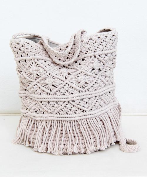 BEAUTY&YOUTH UNITED ARROWS（ビューティーアンドユースユナイテッドアローズ）の「BY∴ マクラメフリンジボトルバッグ -2WAY- ◆（ショルダーバッグ・レディース・グレー/ナチュラル・FREE）」の14枚目の写真