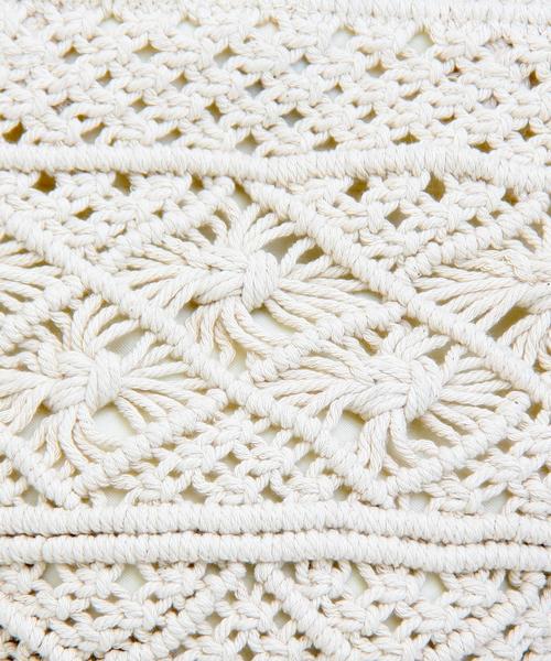 BEAUTY&YOUTH UNITED ARROWS（ビューティーアンドユースユナイテッドアローズ）の「BY∴ マクラメフリンジボトルバッグ -2WAY- ◆（ショルダーバッグ・レディース・グレー/ナチュラル・FREE）」の6枚目の写真