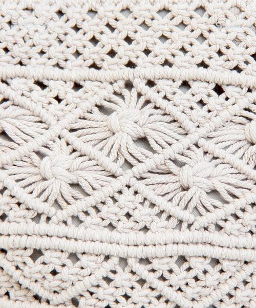 BEAUTY&YOUTH UNITED ARROWS（ビューティーアンドユースユナイテッドアローズ）の「BY∴ マクラメフリンジボトルバッグ -2WAY- ◆（ショルダーバッグ・レディース・グレー/ナチュラル・FREE）」の7枚目の写真