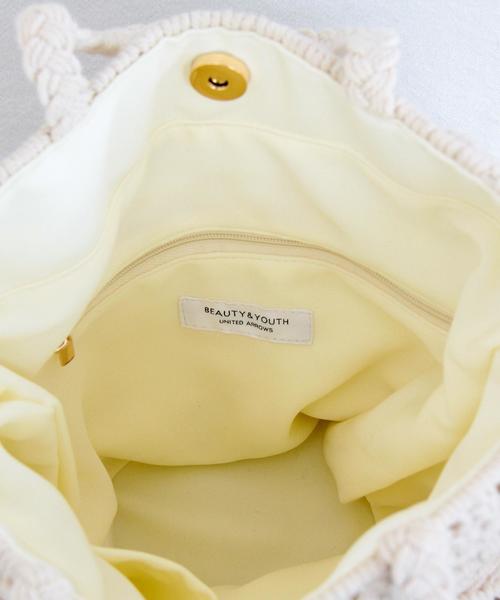 BEAUTY&YOUTH UNITED ARROWS（ビューティーアンドユースユナイテッドアローズ）の「BY∴ マクラメフリンジボトルバッグ -2WAY- ◆（ショルダーバッグ・レディース・グレー/ナチュラル・FREE）」の8枚目の写真