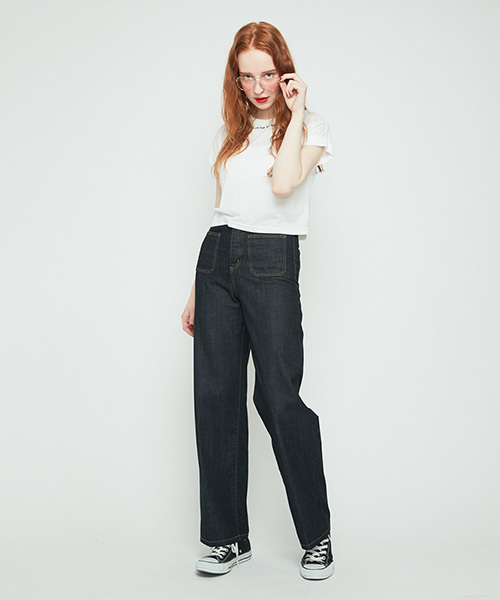 jouetie（ジュエティ）の「ネックシシュウショートTEE（Tシャツ/カットソー・レディース・ブラック/ベビーピンク/オフホワイト・MEDIUM）」の20枚目の写真