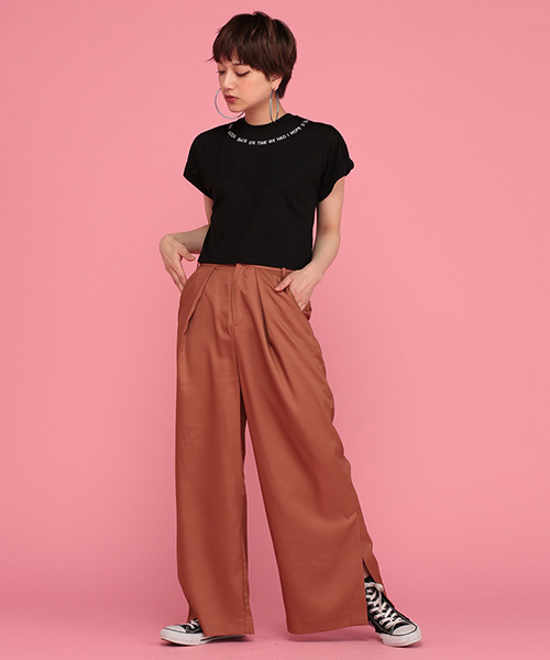 jouetie（ジュエティ）の「ネックシシュウショートTEE（Tシャツ/カットソー・レディース・ブラック/ベビーピンク/オフホワイト・MEDIUM）」の12枚目の写真