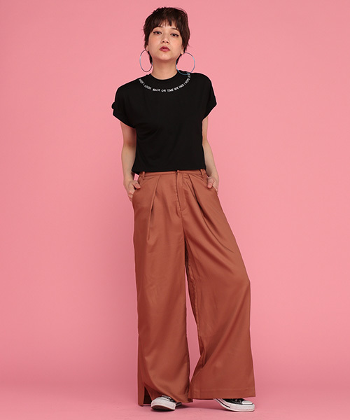 jouetie（ジュエティ）の「ネックシシュウショートTEE（Tシャツ/カットソー・レディース・ブラック/ベビーピンク/オフホワイト・MEDIUM）」の13枚目の写真