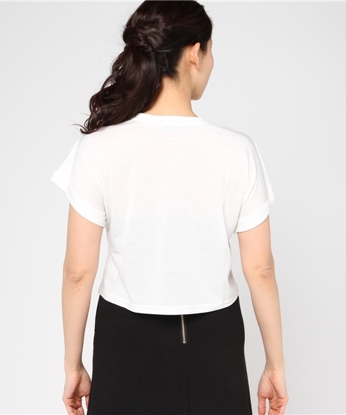 jouetie（ジュエティ）の「ネックシシュウショートTEE（Tシャツ/カットソー・レディース・ブラック/ベビーピンク/オフホワイト・MEDIUM）」の6枚目の写真