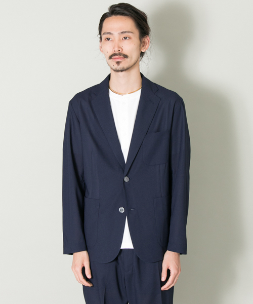 URBAN RESEARCH(アーバンリサーチ)の「COOL DRY KARAMI 2B JACKET(テーラードジャケット・メンズ・グレー/ネイビー・MEDIUM/LARGE)」の3枚目の写真