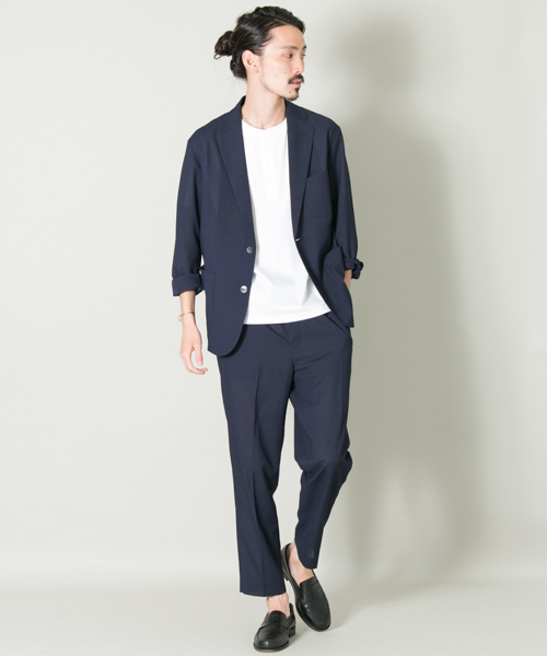 URBAN RESEARCH(アーバンリサーチ)の「COOL DRY KARAMI 2B JACKET(テーラードジャケット・メンズ・グレー/ネイビー・MEDIUM/LARGE)」の6枚目の写真