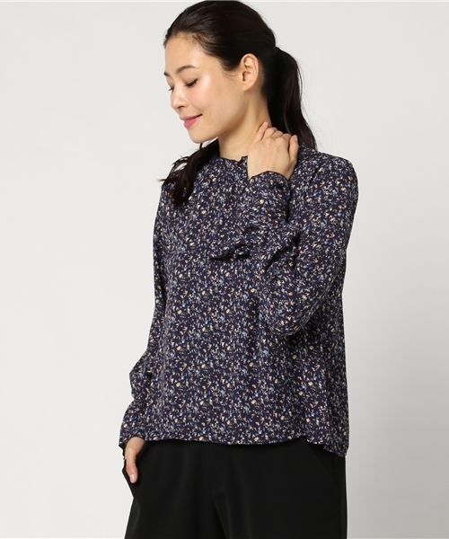 Honeys（ハニーズ）の「衿フリルブラウス（シャツ/ブラウス・レディース・ブルー系その他/ホワイト系その他/ブルー系その他2/イエロー系その他・L/M）」の2枚目の写真