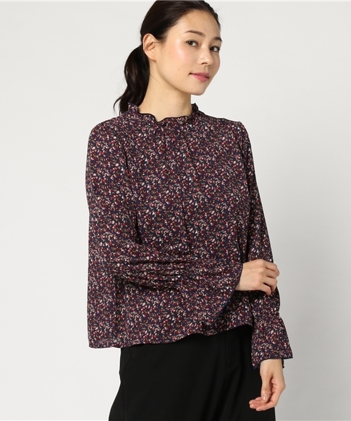 Honeys（ハニーズ）の「衿フリルブラウス（シャツ/ブラウス・レディース・ブルー系その他/ホワイト系その他/ブルー系その他2/イエロー系その他・L/M）」の3枚目の写真