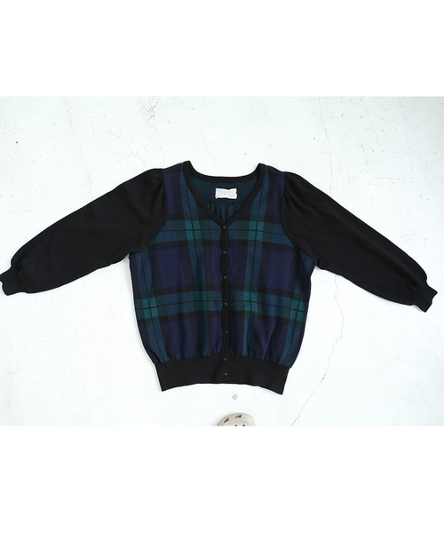 osharewalker(オシャレウォーカー)の「『ブラックウォッチカーディガン』(カーディガン/ボレロ・レディース・グリーン系その他・2/1)」の6枚目の写真