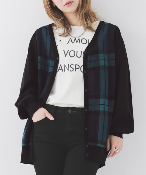 osharewalker(オシャレウォーカー)の「『ブラックウォッチカーディガン』(カーディガン/ボレロ・レディース・グリーン系その他・2/1)」の11枚目の写真