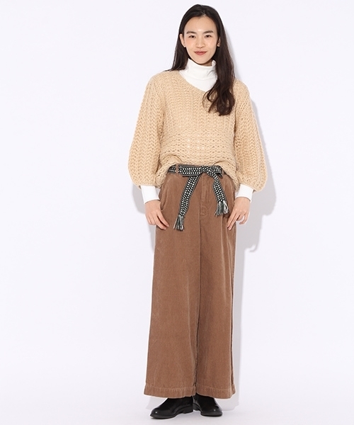 niko and...（ニコアンド）の「オリジナル棒針ニットプルオーバー（ニット/セーター・レディース・イエロー/ピンク/アイボリー・FREE）」の10枚目の写真