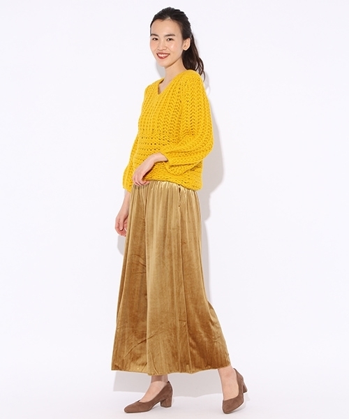 niko and...（ニコアンド）の「オリジナル棒針ニットプルオーバー（ニット/セーター・レディース・イエロー/ピンク/アイボリー・FREE）」の4枚目の写真