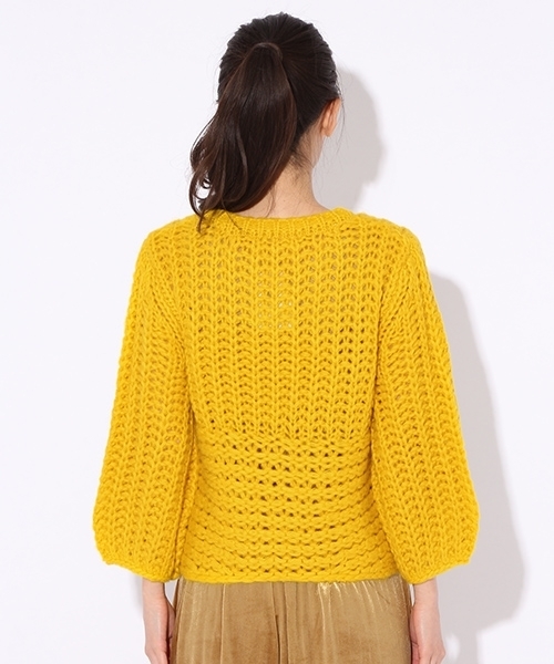 niko and...（ニコアンド）の「オリジナル棒針ニットプルオーバー（ニット/セーター・レディース・イエロー/ピンク/アイボリー・FREE）」の12枚目の写真