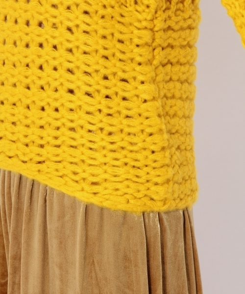 niko and...（ニコアンド）の「オリジナル棒針ニットプルオーバー（ニット/セーター・レディース・イエロー/ピンク/アイボリー・FREE）」の11枚目の写真