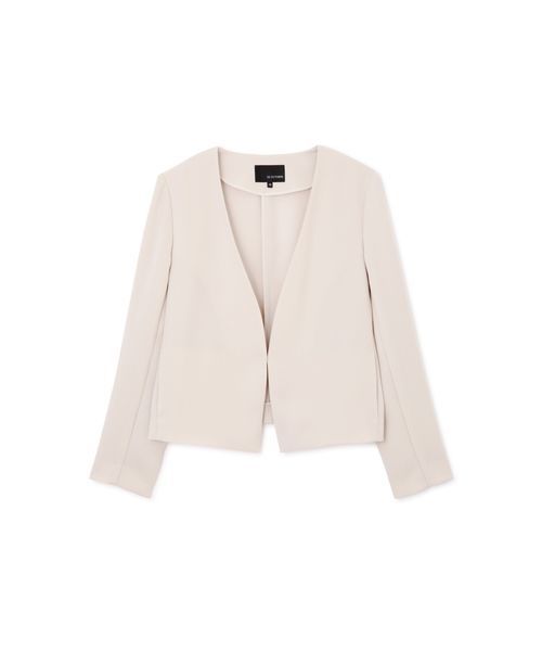 22 OCTOBRE(ヴァンドゥ-オクトーブル)の「ノーカラーツイルジャケット(ノーカラージャケット・レディース・ベージュ/ネイビー・36/38/40)」の15枚目の写真