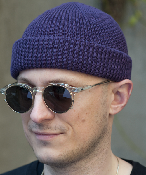 RACAL（ラカル）の「スケートニットキャップ/SK8 Knit CAP（ニットキャップ/ビーニー・メンズ・ブラック/パープル/ゴールド/オレンジ/グリーン/ベージュ系その他/チャコール・FREE）」の8枚目の写真