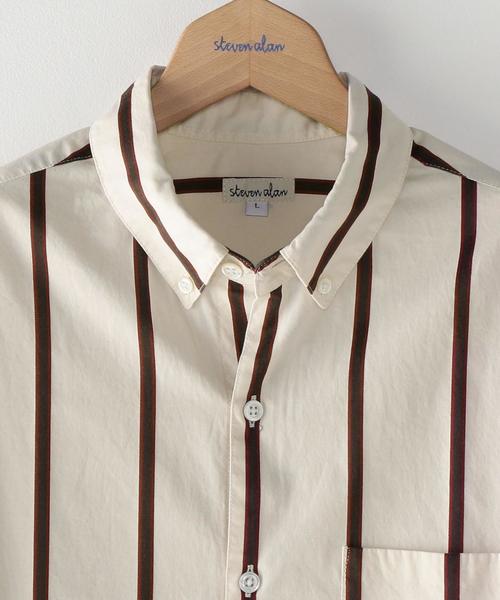 Steven Alan（スティーブンアラン）の「＜Steven Alan＞ DOBBY STRIPE SINGLE NEEDLE SHIRT/シャツ（シャツ/ブラウス・メンズ・ナチュラル・MEDIUM/LARGE/SMALL/X-LARGE）」の3枚目の写真