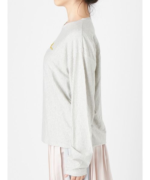 merry jenny（メリージェニー）の「白昼夢ビーズ刺繍ロンTee（Tシャツ/カットソー・レディース・オフホワイト/グレー/ピンク・FREE）」の15枚目の写真