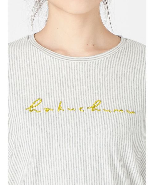 merry jenny（メリージェニー）の「白昼夢ビーズ刺繍ロンTee（Tシャツ/カットソー・レディース・オフホワイト/グレー/ピンク・FREE）」の4枚目の写真