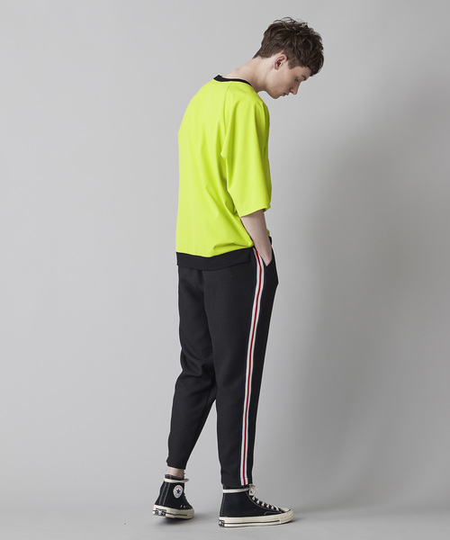 NOISE MAKER（ノイズメーカー）の「クリアプリント裾リブビッグTシャツ（Tシャツ/カットソー・メンズ・ブラック/オフホワイト/ライトグリーン・FREE）」の7枚目の写真