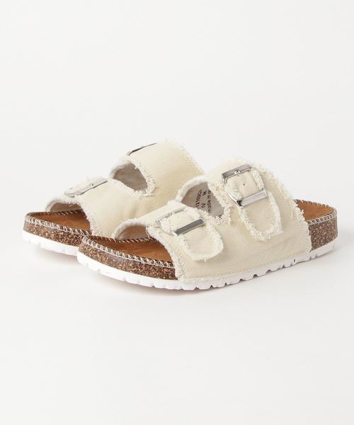 VENCEEXCHANGE（ヴァンスエクスチェンジ）の「2バンドサンダル（サンダル・レディース・オフホワイト/ブラック/ライトブルー・M/L）」の2枚目の写真