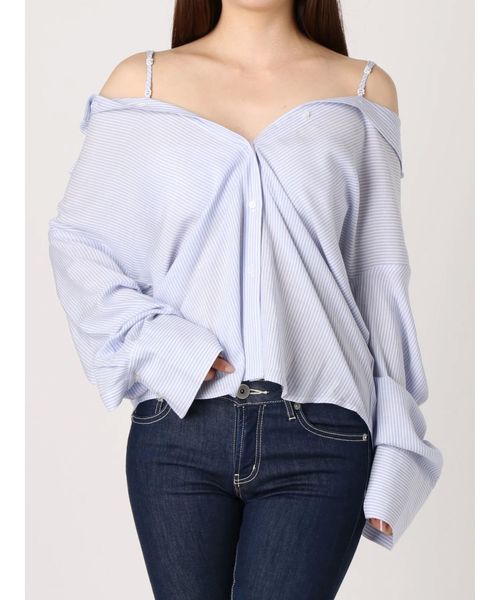 GYDA（ジェイダ）の「3WAY キャミソールシャツ（シャツ/ブラウス・レディース・ベージュ/オフホワイト/その他1/ブラック/その他・FREE）」の11枚目の写真