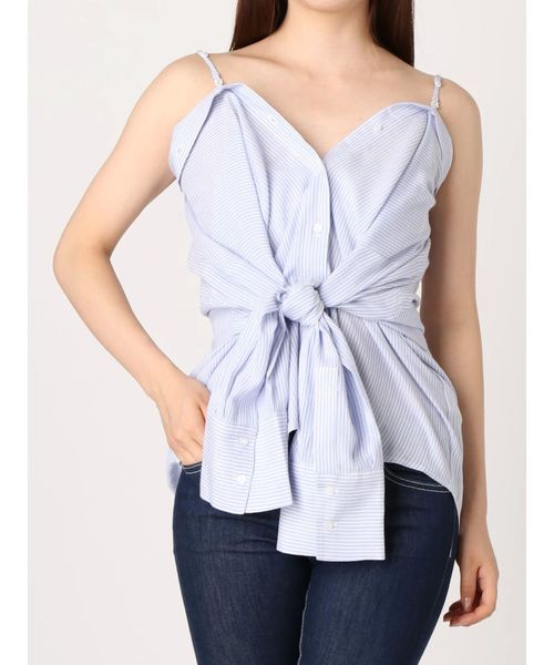 GYDA（ジェイダ）の「3WAY キャミソールシャツ（シャツ/ブラウス・レディース・ベージュ/オフホワイト/その他1/ブラック/その他・FREE）」の12枚目の写真