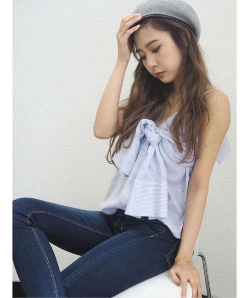 GYDA（ジェイダ）の「3WAY キャミソールシャツ（シャツ/ブラウス・レディース・ベージュ/オフホワイト/その他1/ブラック/その他・FREE）」の7枚目の写真