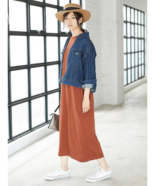 AMERICAN HOLIC（アメリカンホリック）の「・ロングカットマキシワンピース（ワンピース・レディース・ブラック/テラコッタ/グレー系その他/カーキ・FREE）」の11枚目の写真