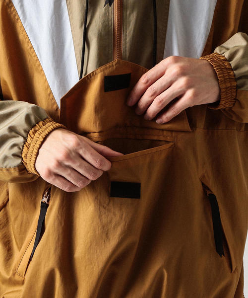 BEAUTY&YOUTH UNITED ARROWS（ビューティーアンドユースユナイテッドアローズ）の「【WEB限定】 by ナイロン アノラック ◆（ナイロンジャケット・メンズ・ダークグリーン/ベージュ・LARGE/MEDIUM/SMALL）」の8枚目の写真