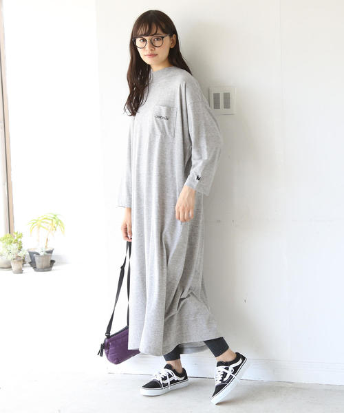 coen（コーエン）の「【1M】 ドライジャージーマキシワンピース（ワンピース・レディース・グレー/ネイビー・FREE）」の13枚目の写真